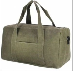 Green Canvas Duffel Bag