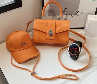 Cap, Handbag &amp; LED Watch Combo