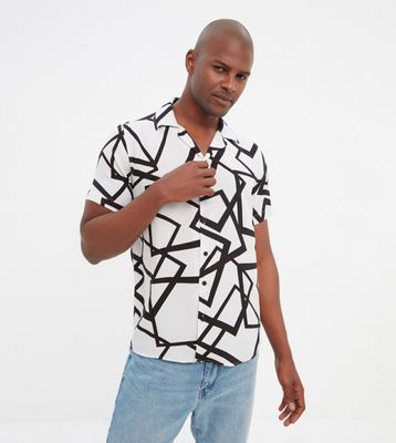 Men's Short Sleeve Abstract Shirt (S-2XL)
