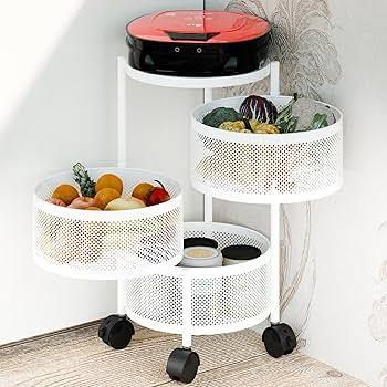 3-Tier Rotating Storage Rack
