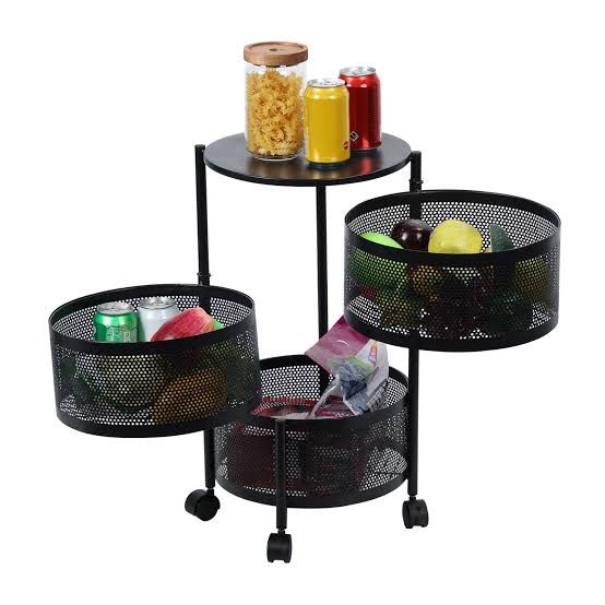 3-Tier Rotating Storage Rack