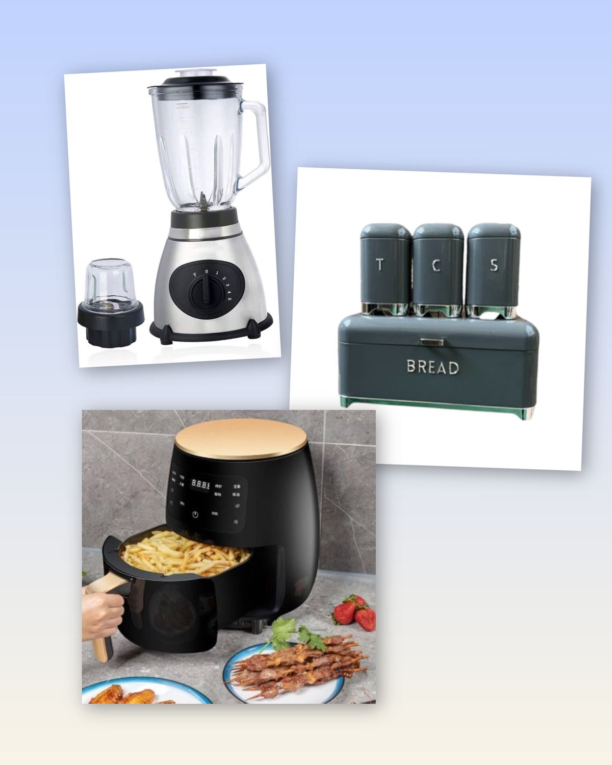 Air Fryer, Blender &amp; Bread Bin Combo