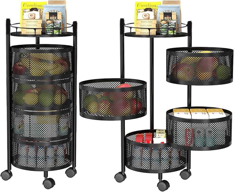 Rotating Storage Stand 4-Tier Rotating Storage Rack