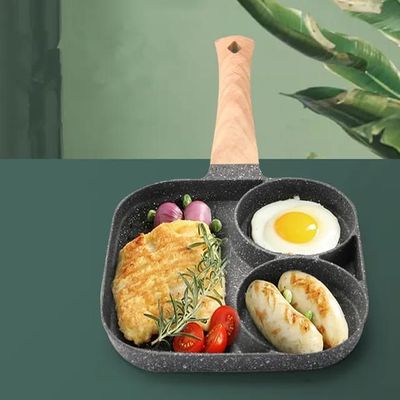 Aluminium Non-Stick Grill 3 Division Frying Pan