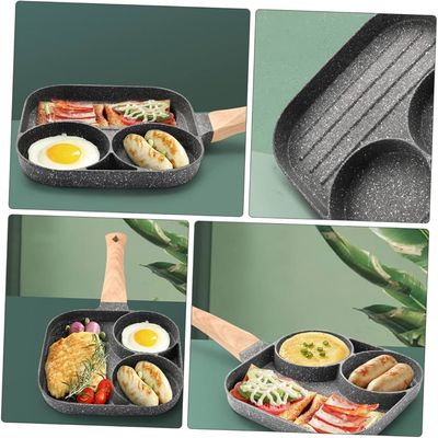 Aluminium Non-Stick Grill 3 Division Frying Pan