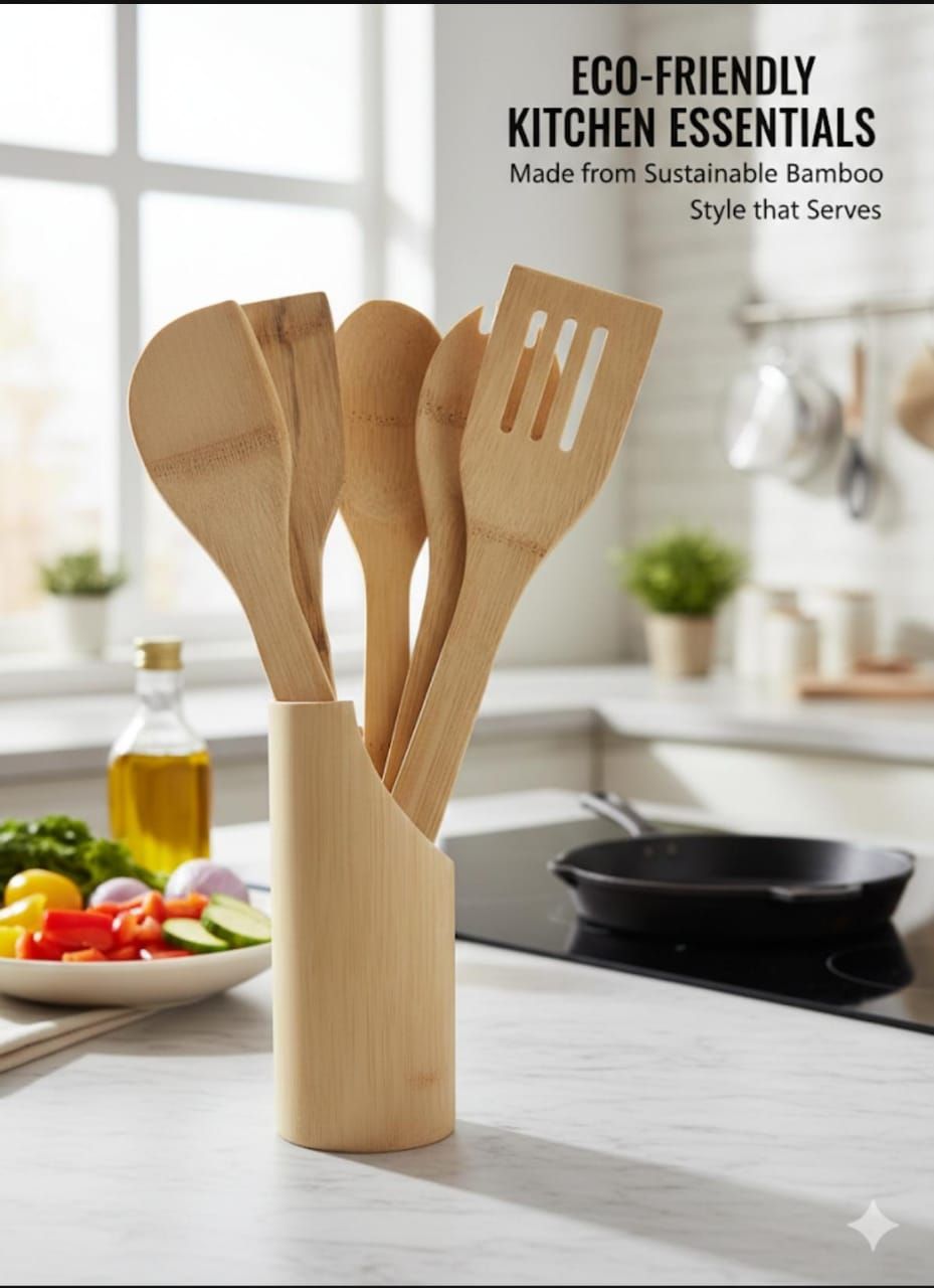 Bamboo Kitchen Set 5pcs