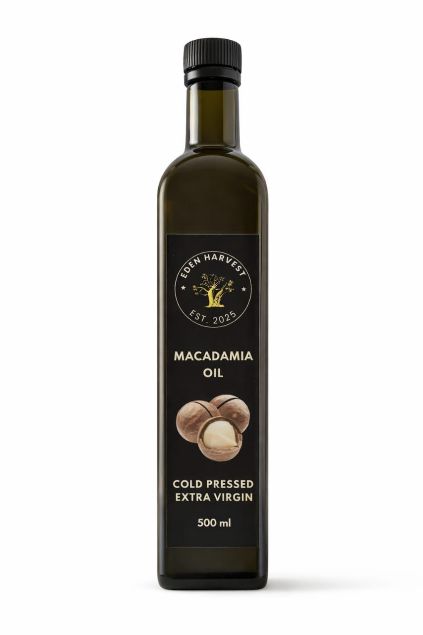Eden Harvest Macadamia Oil – Cold Pressed Extra Virgin - 500ml