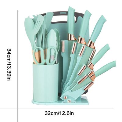 Silicone Cooking Spoon &amp; Knife Set - 19Pcs