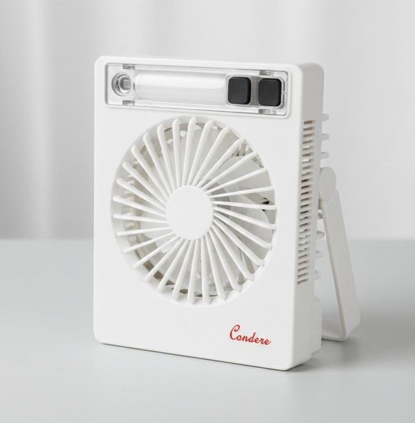 Rechargeable Table Fan With LED Light