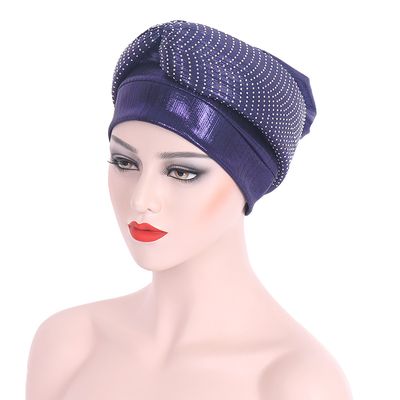 Rhinestone Turban Cap