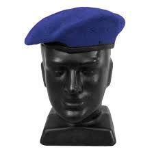 Wool Beret With Leather Trim