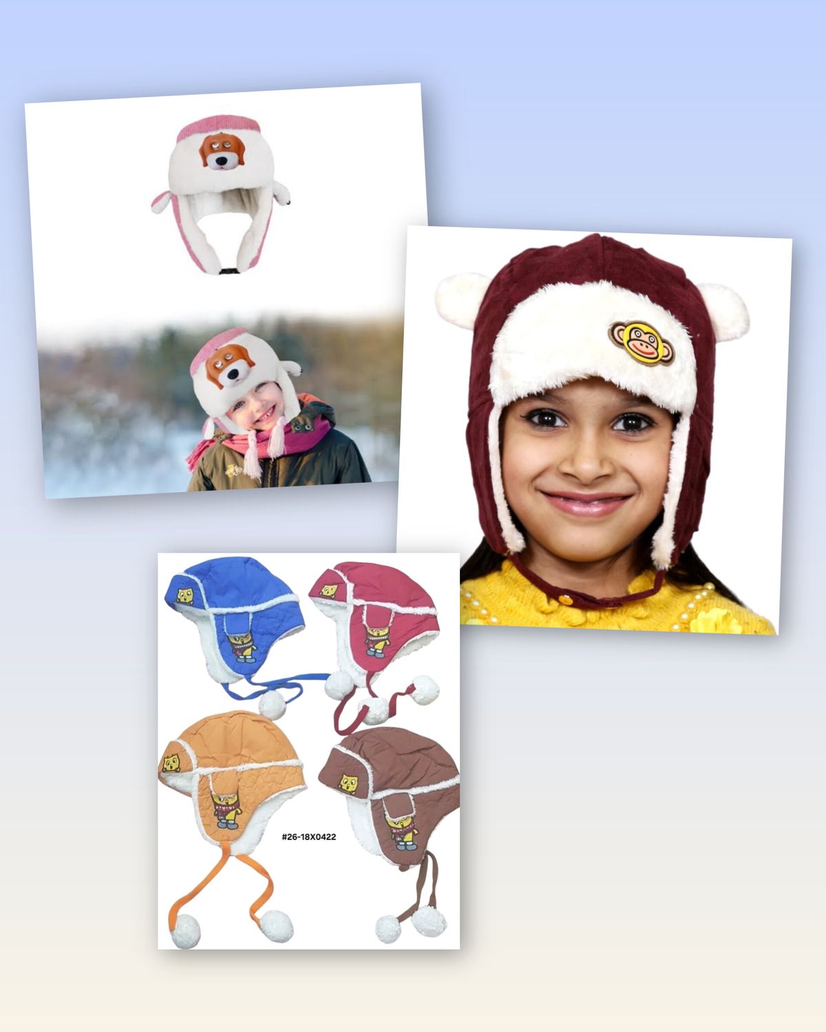 Kiddies Warm Hats