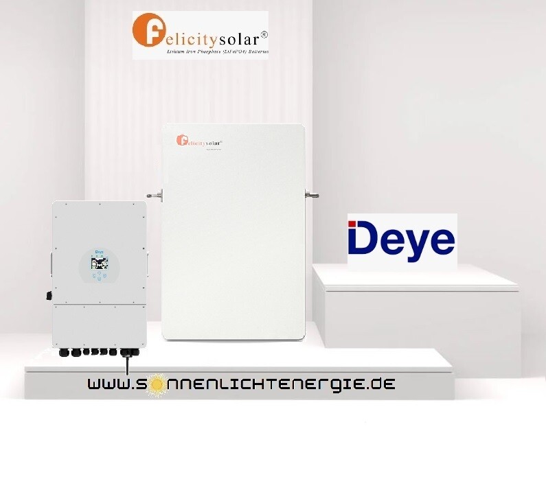 PV Bundle Deye SUN-6K-SG04LP3-EU Wechselrichter & 5.12 kWh Felicity Solar  Batteriespeicher