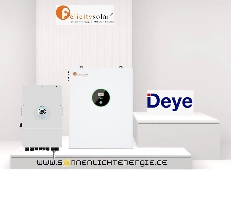 PV Set Deye SUN-xxK-SG04LP3-EU Wechselrichter &amp; Felicity Solar Batteriespeicher LPBA48200