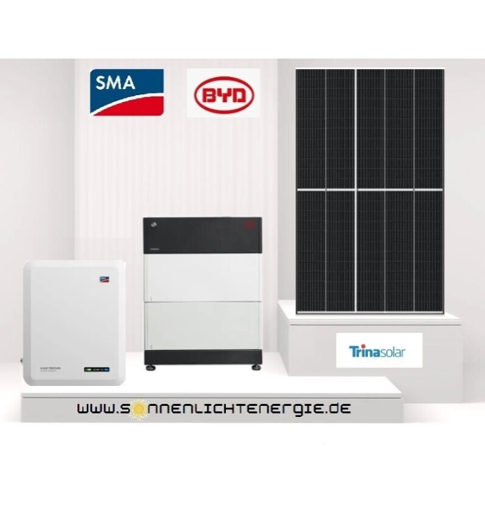10 KW SMA Photovoltaik Anlage Tripower SE 10.0 &amp; BYD HVS 5.1