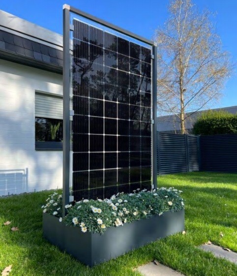 PV Solarblumenkübel Garten