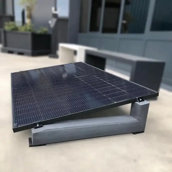 PV Flachdach Aufständerung 10° aus Feinbeton für 1 Modul