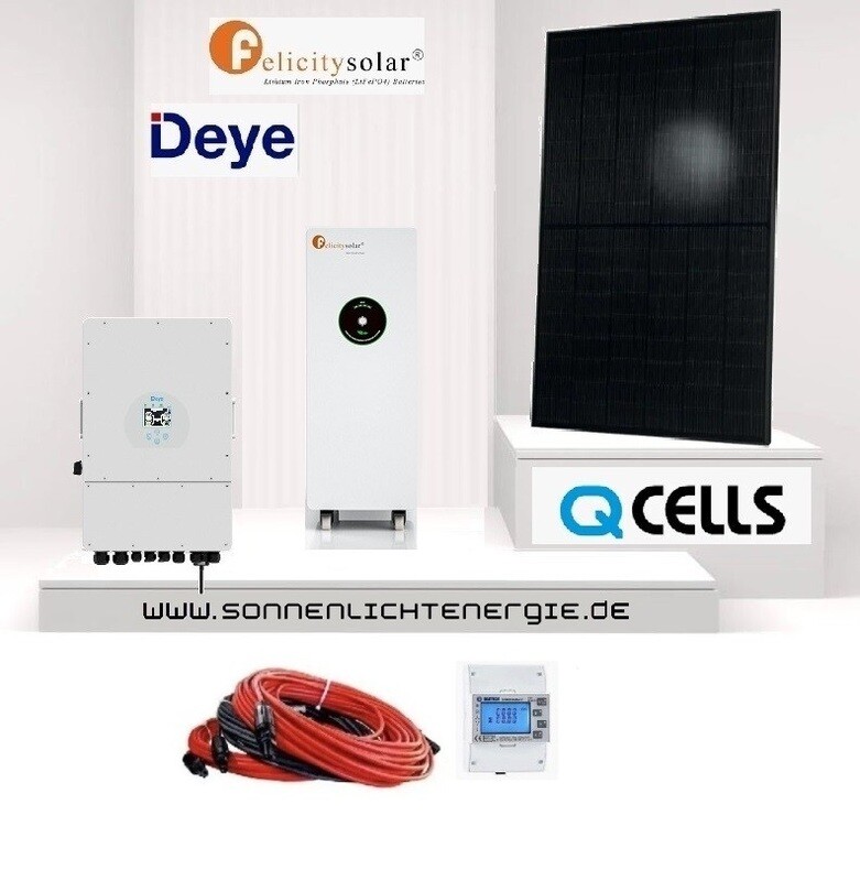 12 KW PV Komplett Set mit Deye + Felicity Solar + Q-Cells