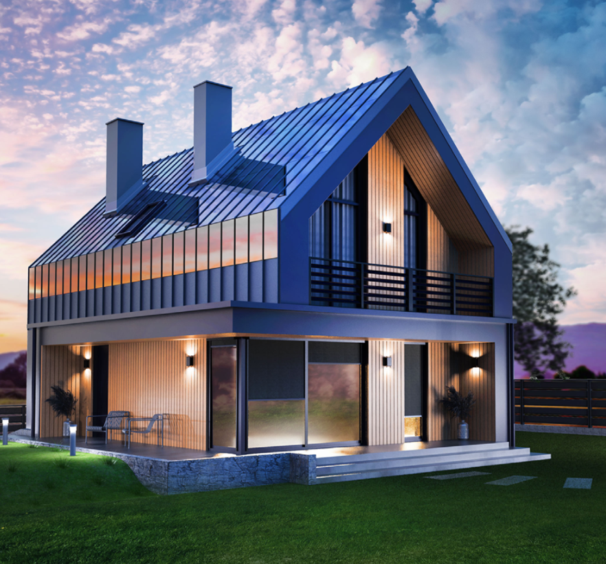 PV Solar Dachpfannen Dachziegel Stehfalzblech