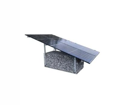 PV Garten Solaranlage auf Gabionen Konstruktion