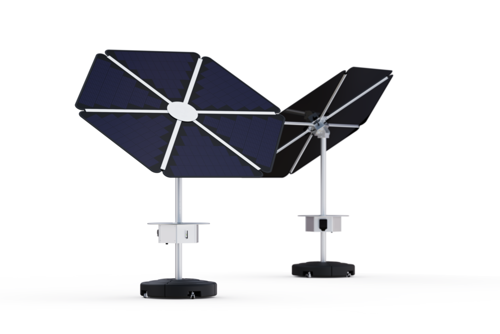 Solar Sonnenschirm Gartenschirm LED 600W Balkonkraftwerk
