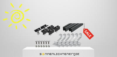 Unterkonstruktion Schwarz Schrägdach Standardziegel für 2 Module