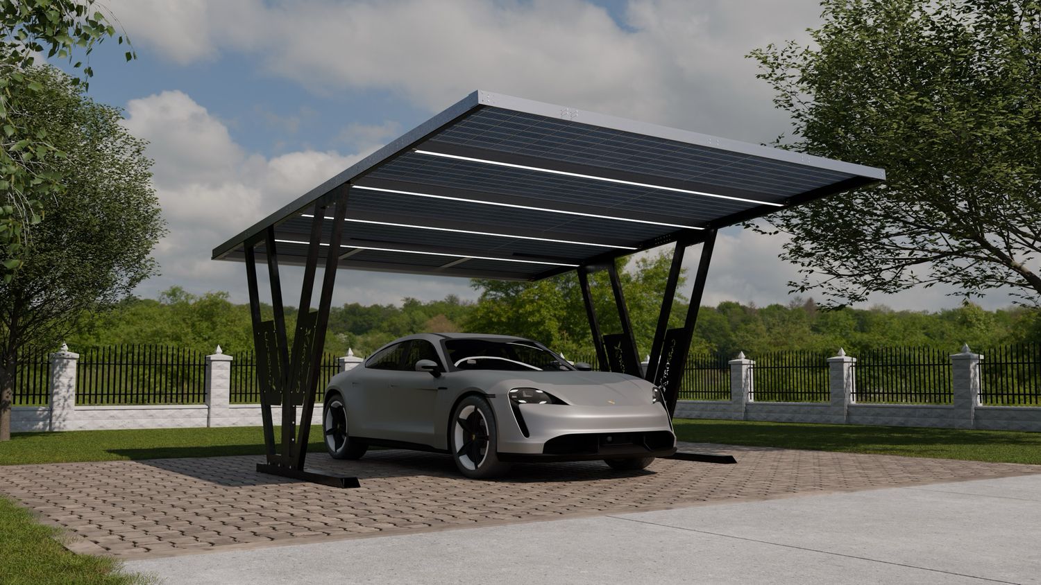 PV Carport X Bausatz (vorbereitet für Solarmodule)