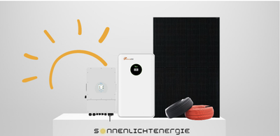 12 KW DEYE Solarsystem, Felicity ESS LUX-E-48250LG03 12,5 kWh 250Ah JA-Solar Doppelglas