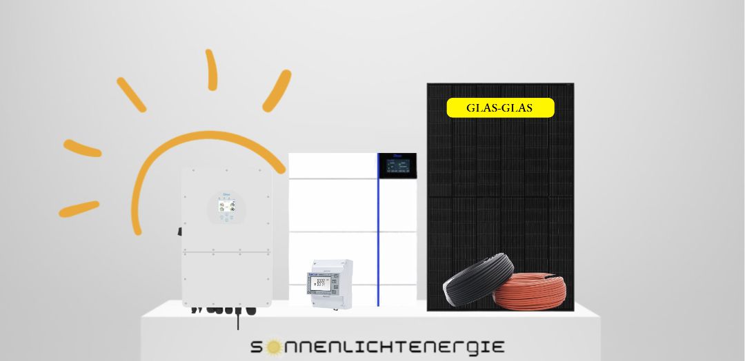 20 KW DEYE Hochvolt Solaranlage GB-L 8,18 kWh Glas-Glas FB