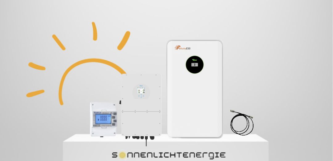 Deye &amp; Felicity Solar Set SUN-12K-SG04LP3-EU 12 kW mit LUX-E-48250LG03 12,5 kWh, Smartmeter
