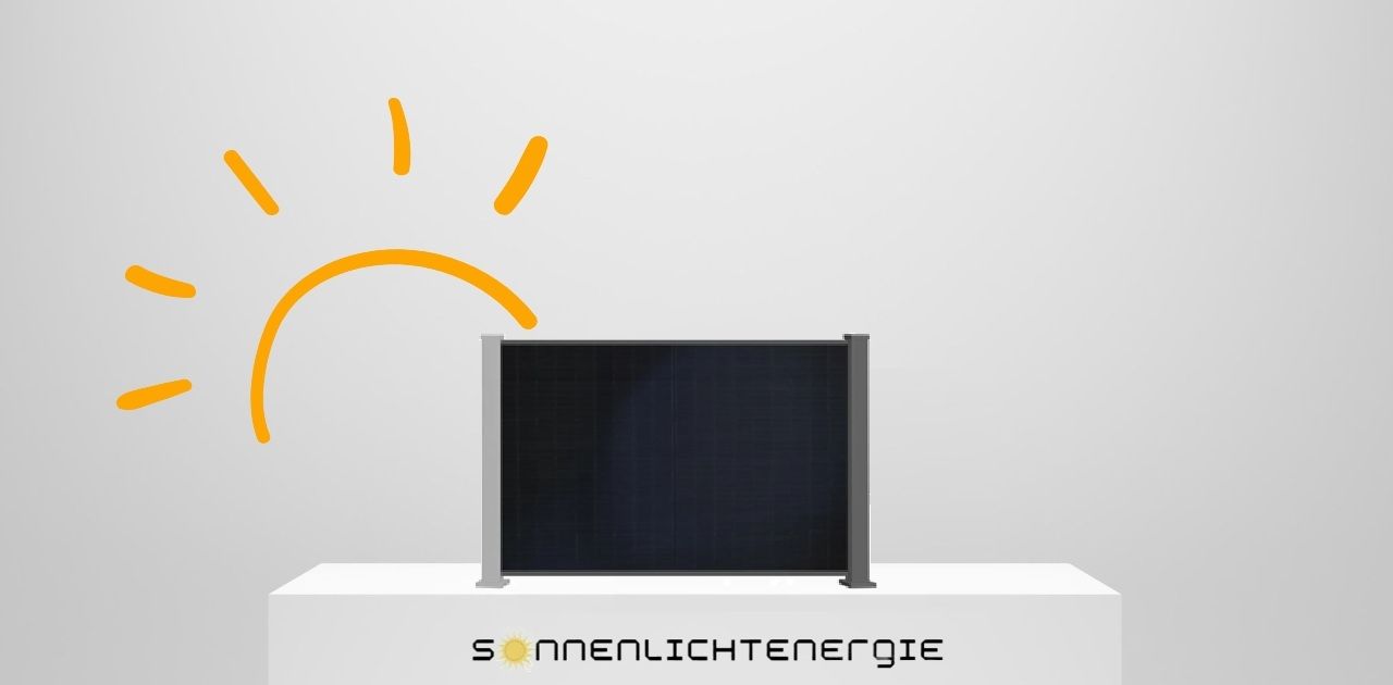 PV Solarzaun 1,25x 1,84 m Zaunfeld mit 1x PV Modul