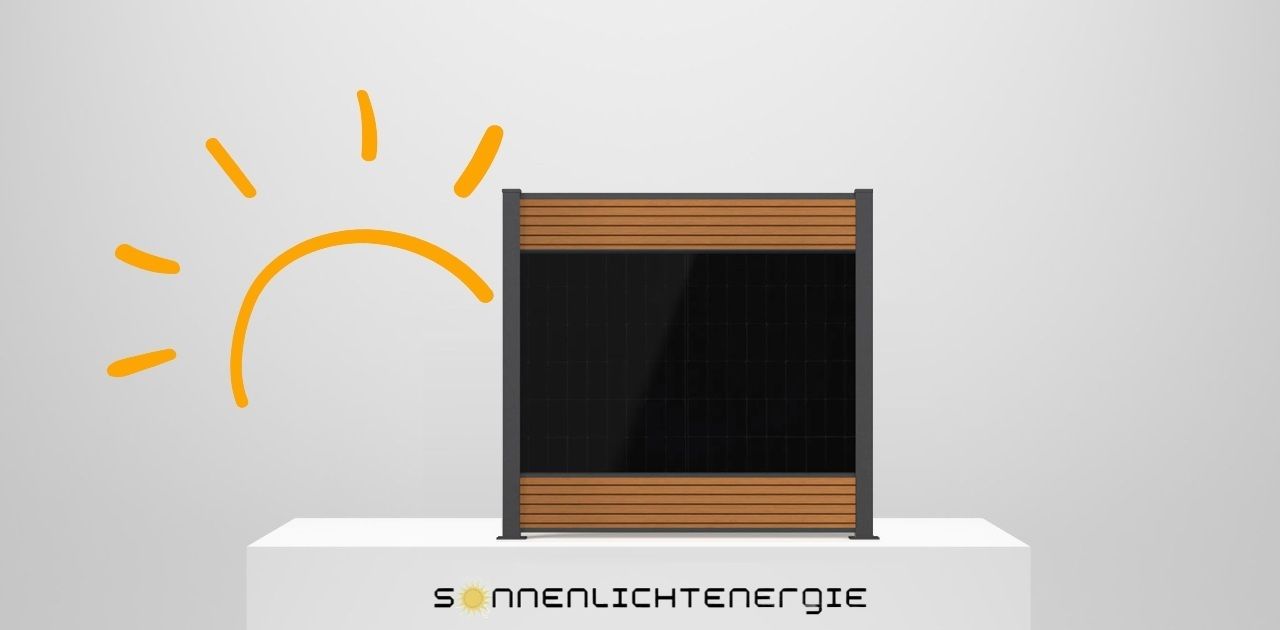 PV Solarzaun 1,80 x 1,84 m Zaunfeld mit 1x PV Modul