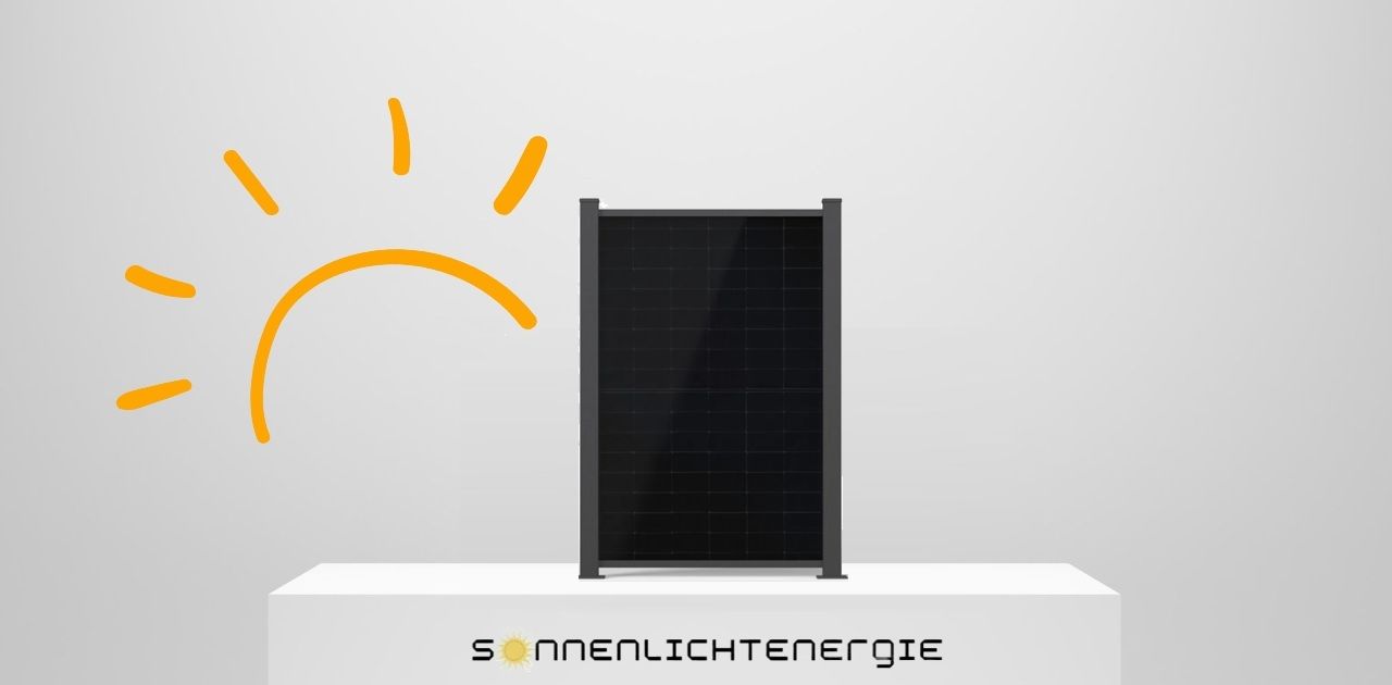 PV Solarzaun 1,85m x 1,21m Zaunfeld mit 1x PV Modul 450W