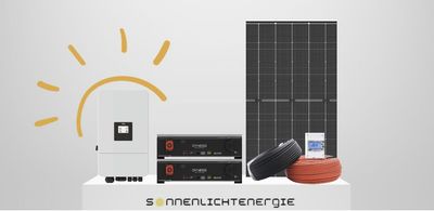 12 kWp DEYE SUN-12K-SG05LP3-EU-SM2 Dyness DL5.0C Speicher 10,24 kWh Doppelglas
