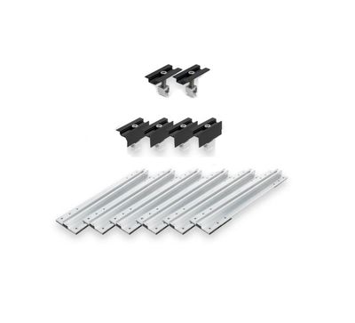 Trapezblechdach Montageset für 2 Solarmodule Balkonkraftwerk 30mm