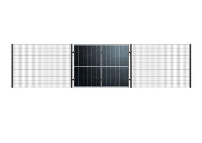 Montageset Doppelstabzaun 2 Module senkrechte Montage Balkonkraftwerk