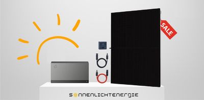 Balkonkraftwerk 2000Wp mit FoxEss Avocado Batteriespeicher 2kWh, SunPro Glas-Glas Bifazial