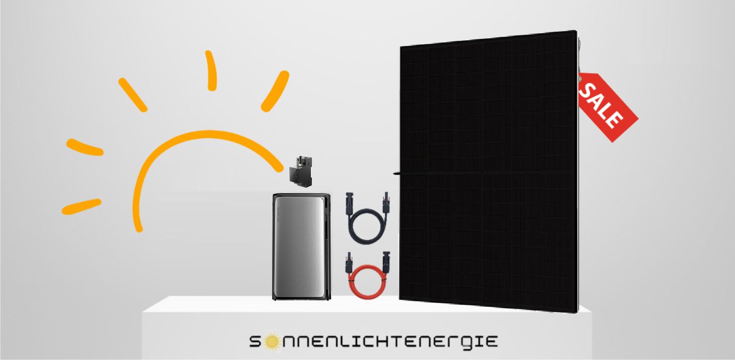 Balkonkraftwerk 2000Wp mit EcoFlow Batteriespeicher 2kWh, SunPro Glas-Glas Bifazial