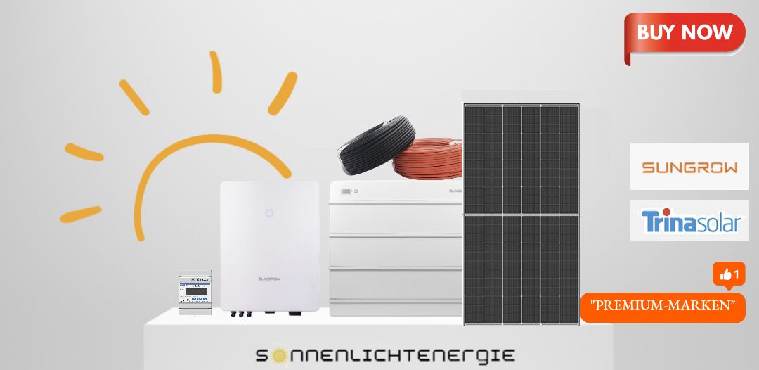 10 kWp SUNGROW Solaranlage SH10RT, SBR096 9,6 kWh, Glas-Glas Modul