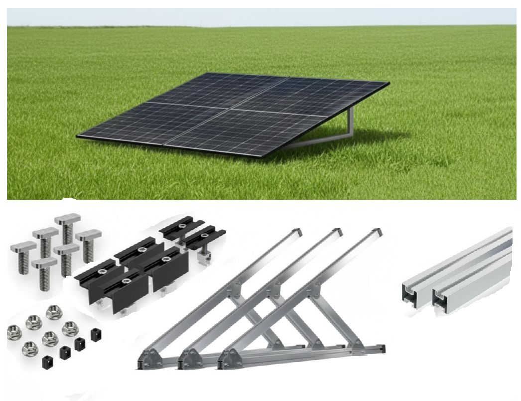 Wand PV Montagesystem vorb. für 2 PV-Module senkrecht Montage