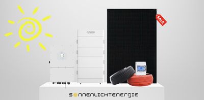 15 KW DEYE Solaranlage mit Deye Hochvolt-Batteriespeicher T14  14,21 kWh JA-Solar Glas-Glas Fullblack BFR