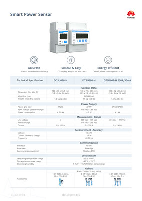Huawei DTSU666-H 250A/50mA Smartmeter 3-phasig