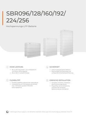 SUNGROW Hochvoltspeicher SBR096 9,6 kWh