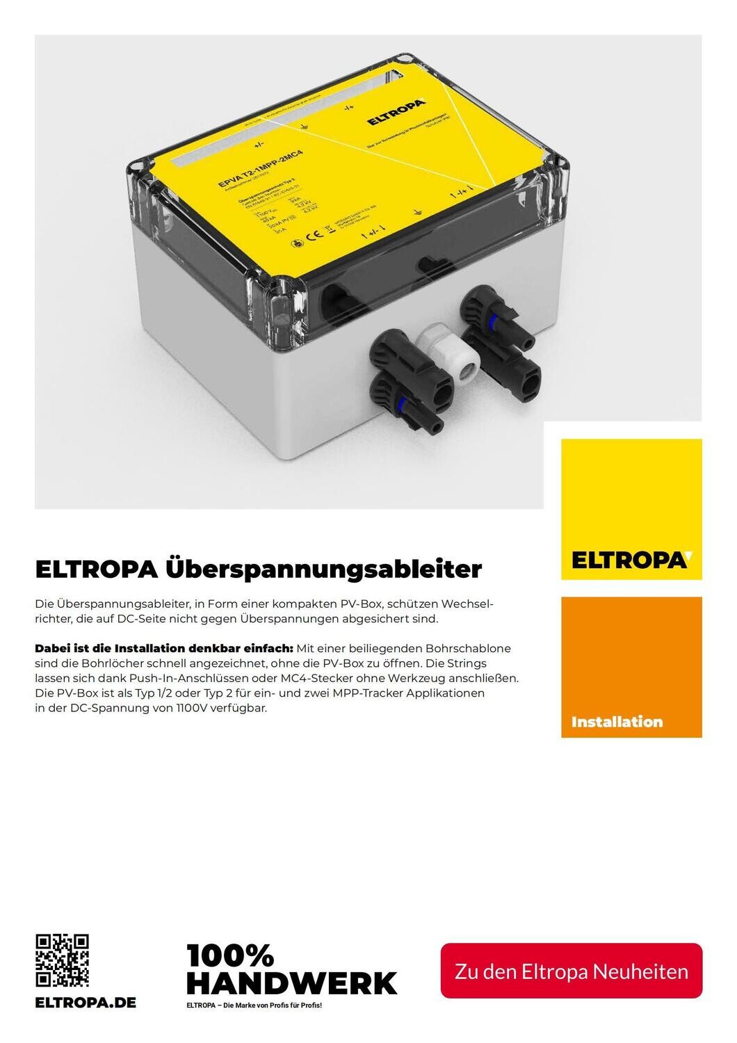 ELTROPA Überspannungsschutz Typ EPVA T1+2-2MPP-KD