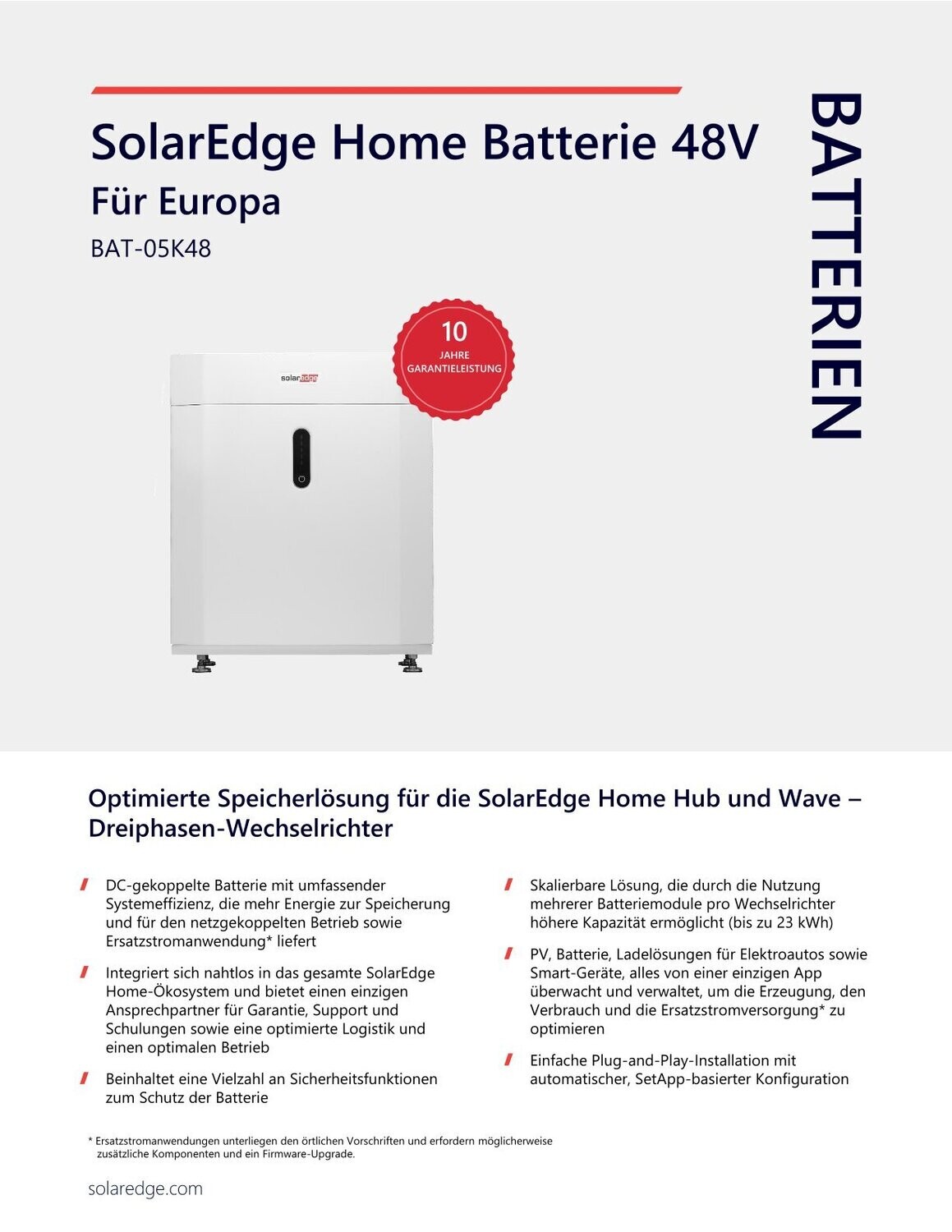 SolarEdge Home Battery 9,2kWh 48V