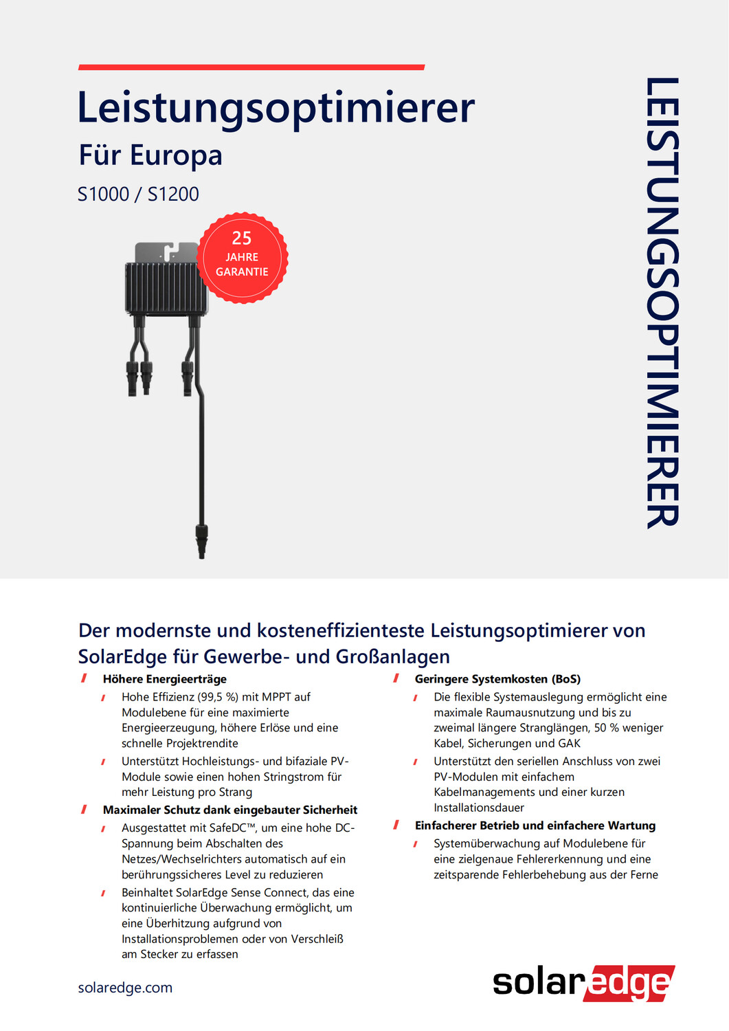 SolarEdge Optimierer S1200-1GMYMBV