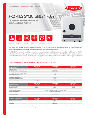 Fronius SYMO GEN24 10.0 PLUS Hybrid Wechselrichter 10 KW