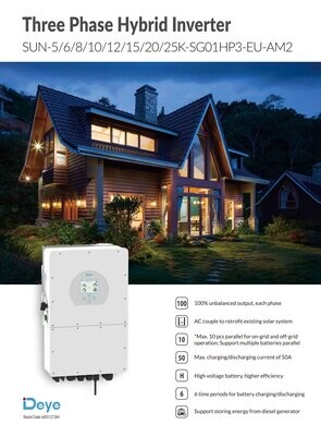 DEYE SUN-5K-SG01HP3-EU-AM2 Hybrid Hochvolt-Wechselrichter 5kW