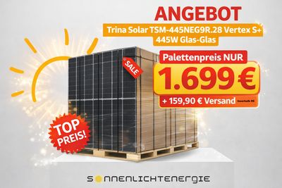 Trina Solar TSM-445NEG9R.28 Vertex S+ 445W Glas-Glas Trina Solar TSM-445NEG9R.28 Vertex S+ 445W Glas-Glas