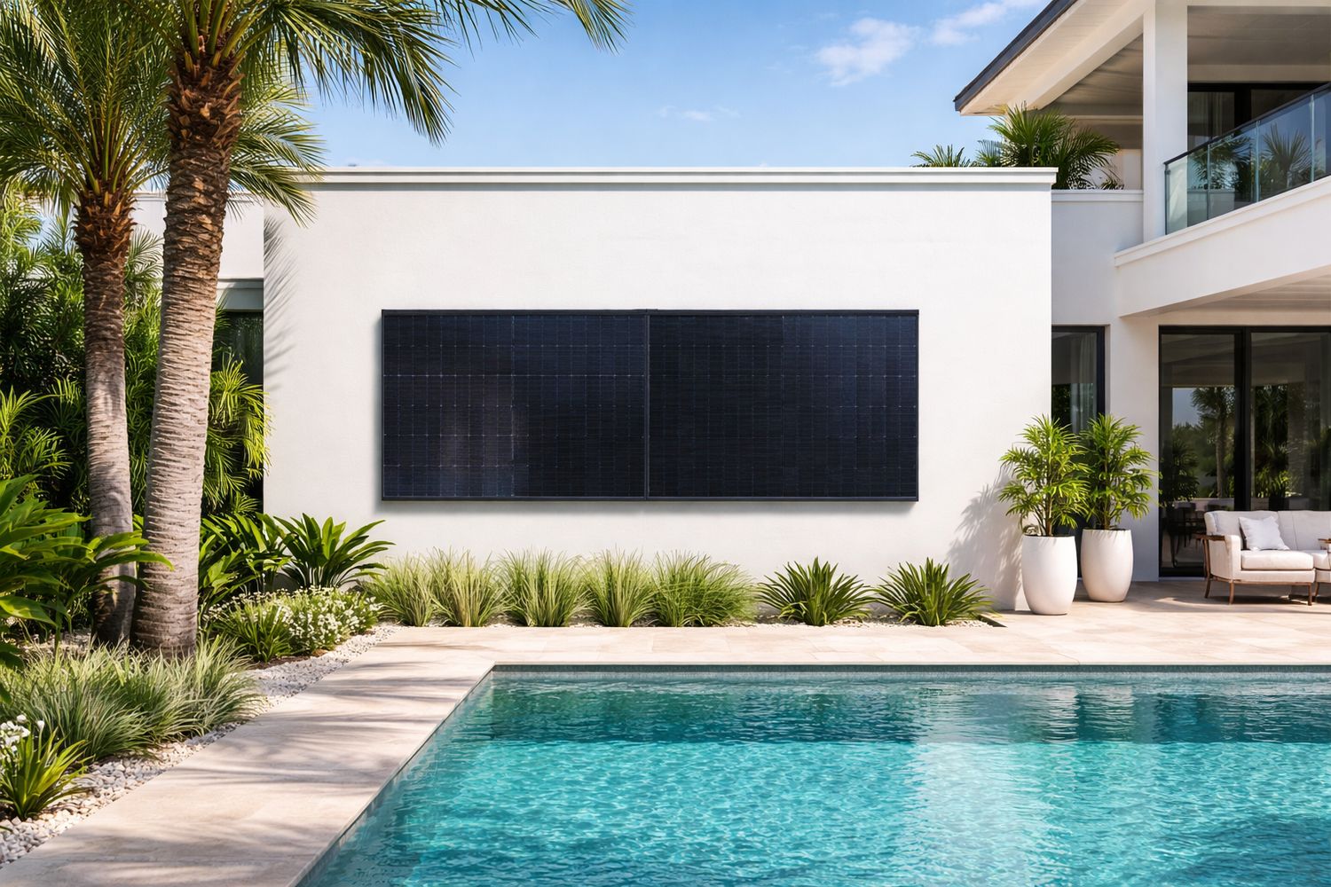 WandPV Premium verdecktes Montagesystem vorb. für 2 PV-Module horizontal